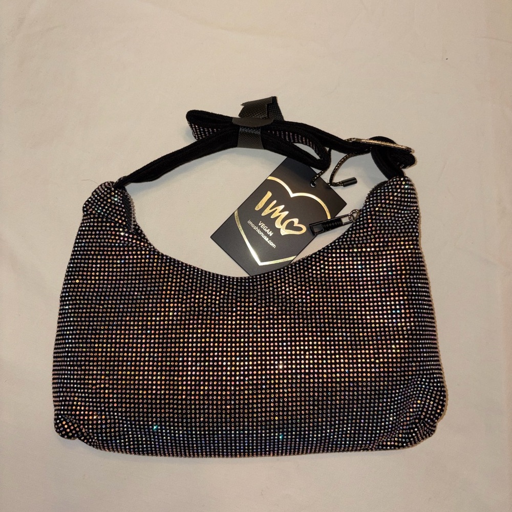 Women’s Black Rhinestone Shoulder Bag
